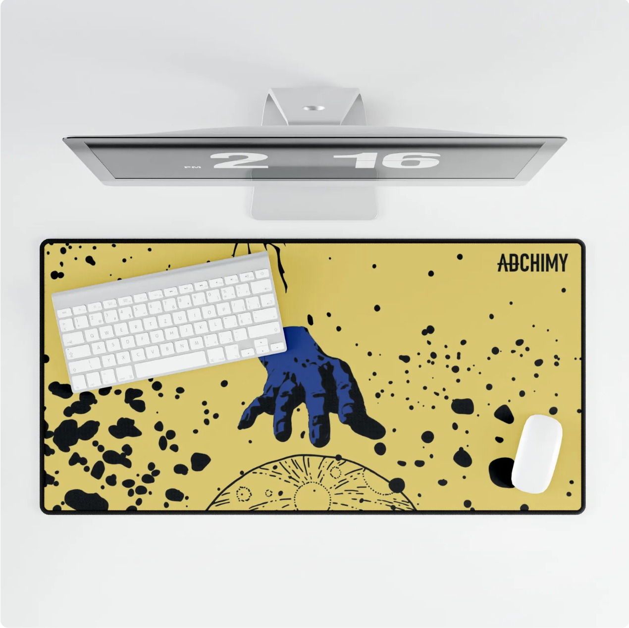 Desk Mats - Blue Hand